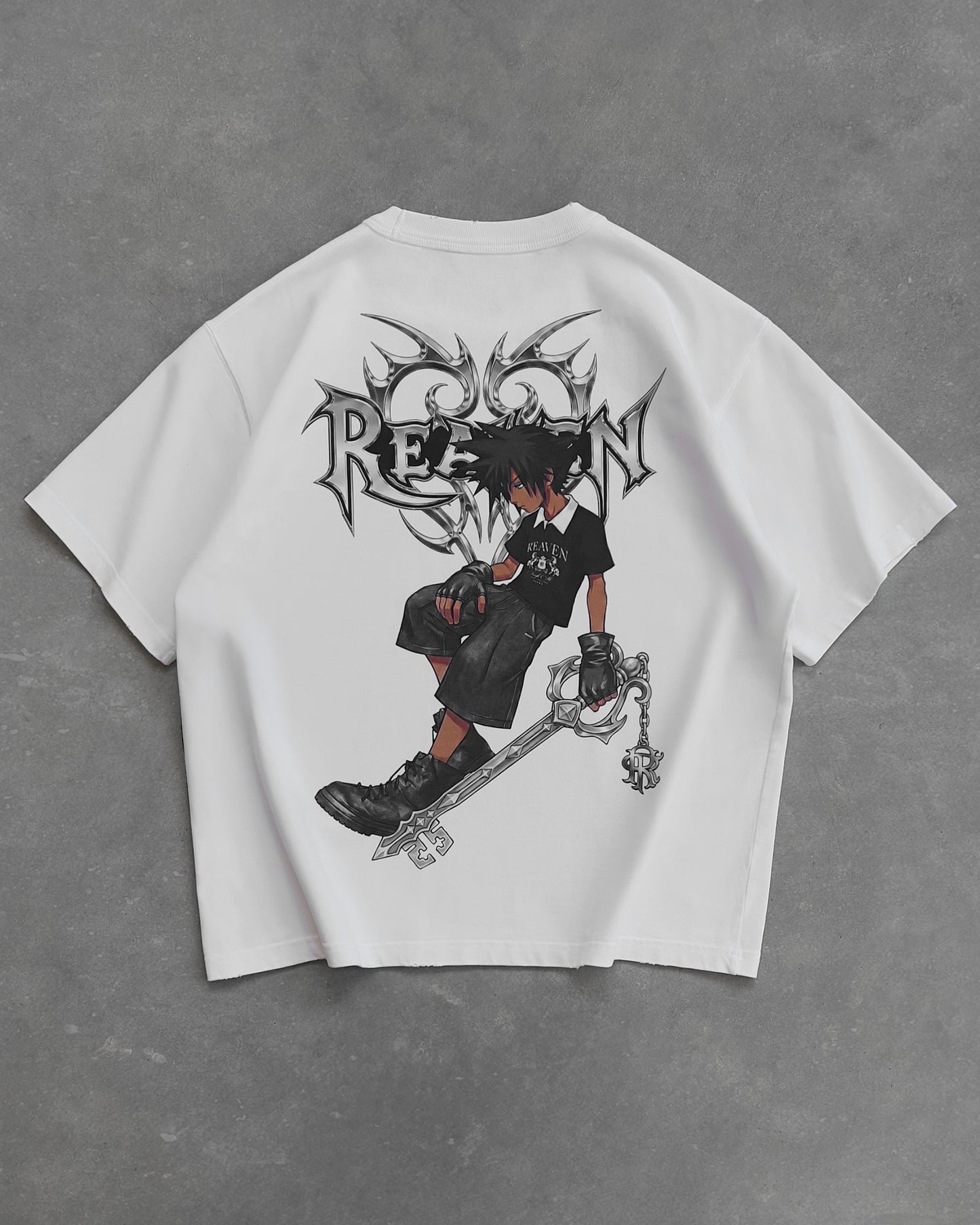 Reaven White Lost Key Hearts T-Shirt