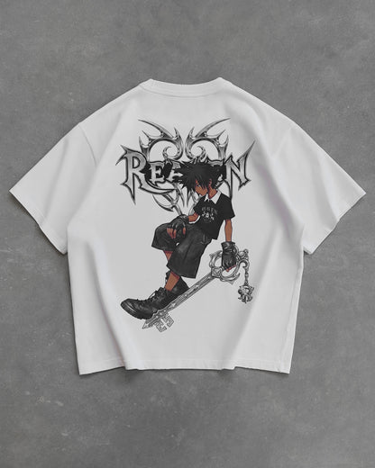 Reaven White Lost Key Hearts T-Shirt