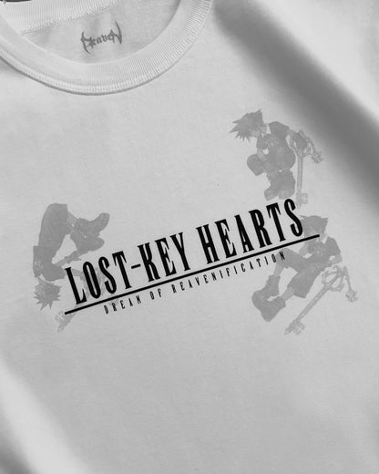 Reaven White Lost Key Hearts T-Shirt