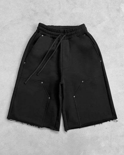 Reaven Black Double Knee Sweatjorts