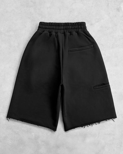 Reaven Black Double Knee Sweatjorts