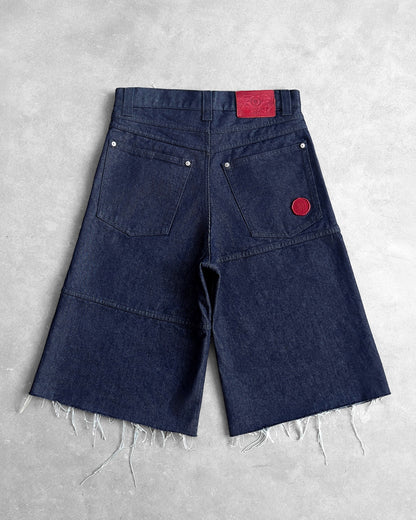 Reaven Raw Blue Stamp Jorts