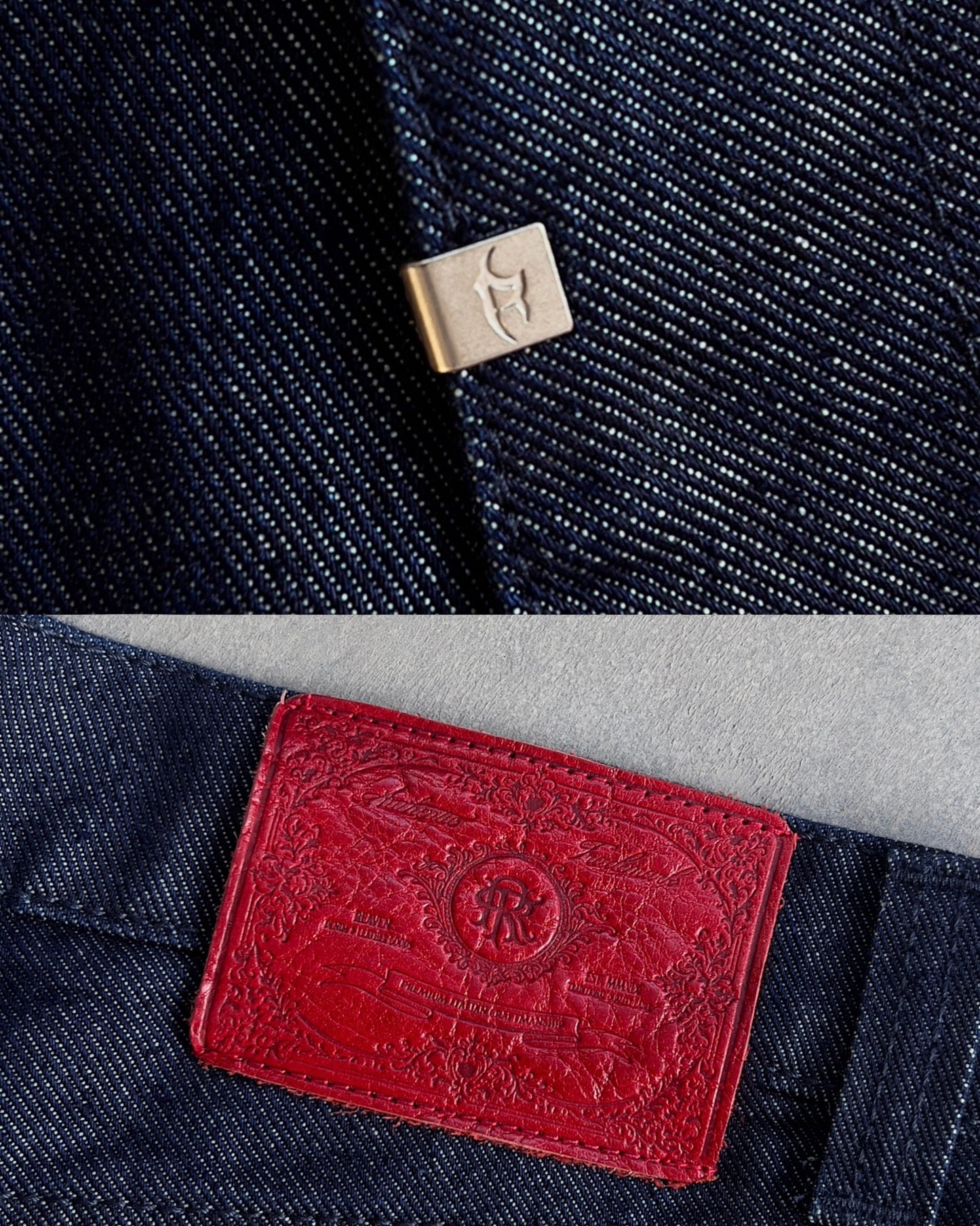 Reaven Raw Blue Stamp Jorts