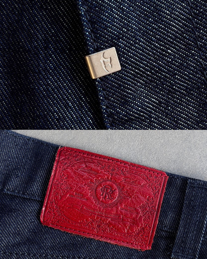 Reaven Raw Blue Stamp Jorts