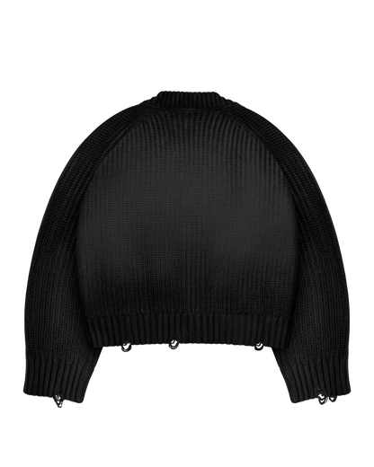Reaven Black Sunfaded Cardigan