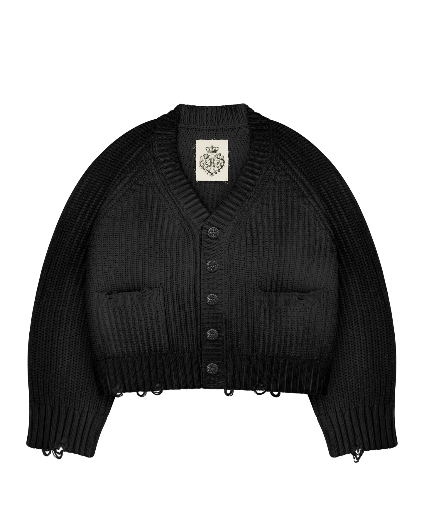 Reaven Black Sunfaded Cardigan