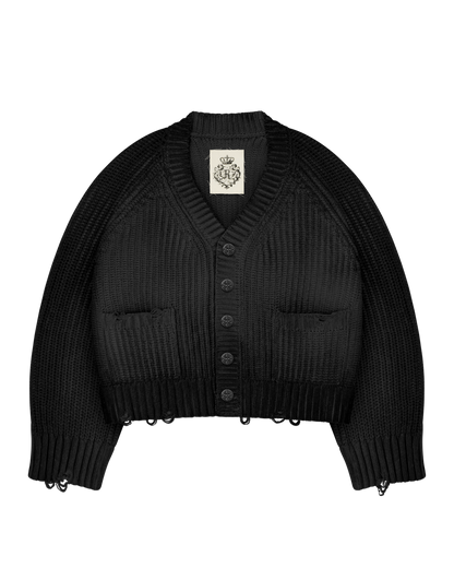 Reaven Black Sunfaded Cardigan