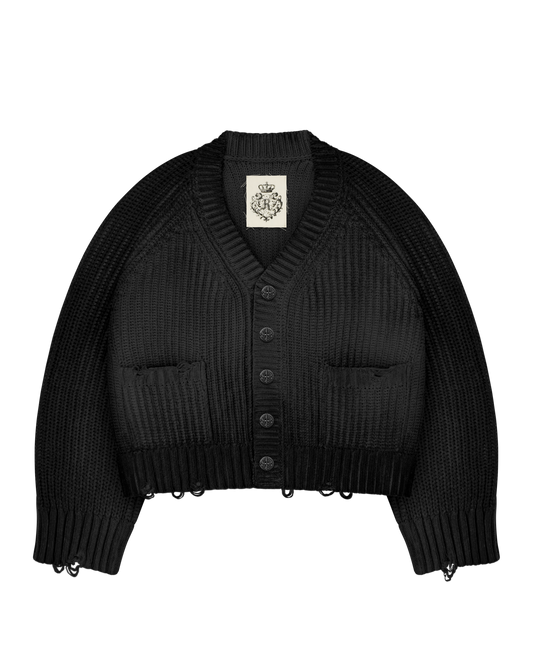 Reaven Black Sunfaded Cardigan