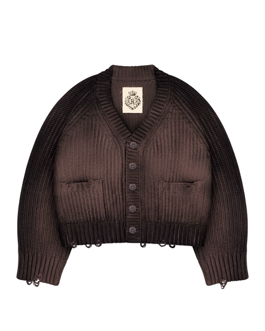 Reaven Brown Sunfaded Cardigan