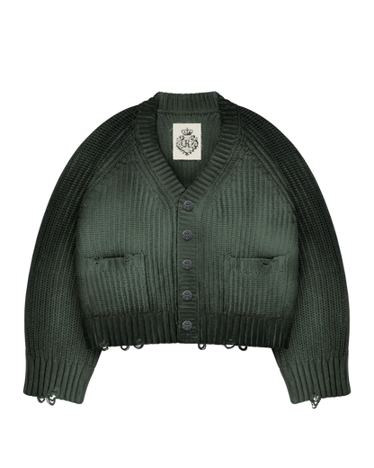 Reaven Green Sunfaded Cardigan