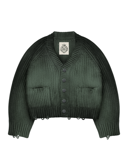 Reaven Green Sunfaded Cardigan
