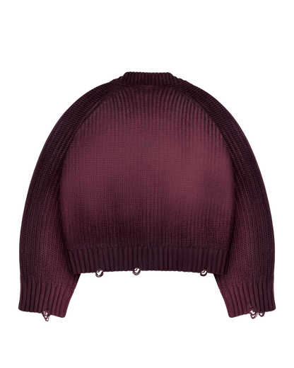 Reaven Red Sunfaded Cardigan