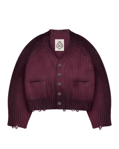 Reaven Red Sunfaded Cardigan