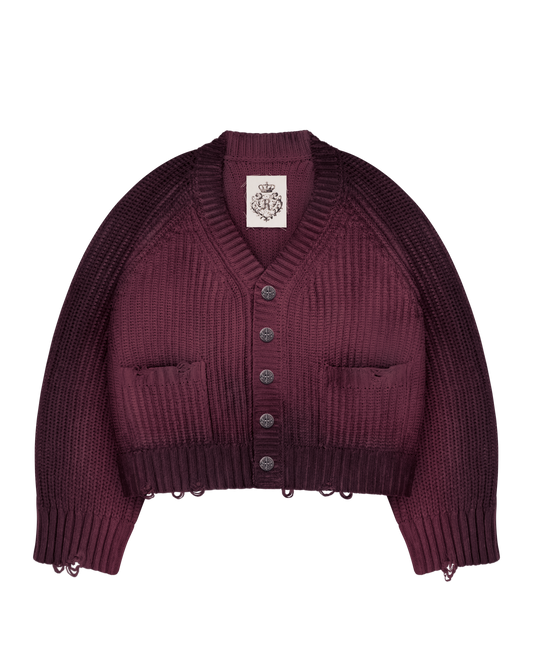 Reaven Red Sunfaded Cardigan