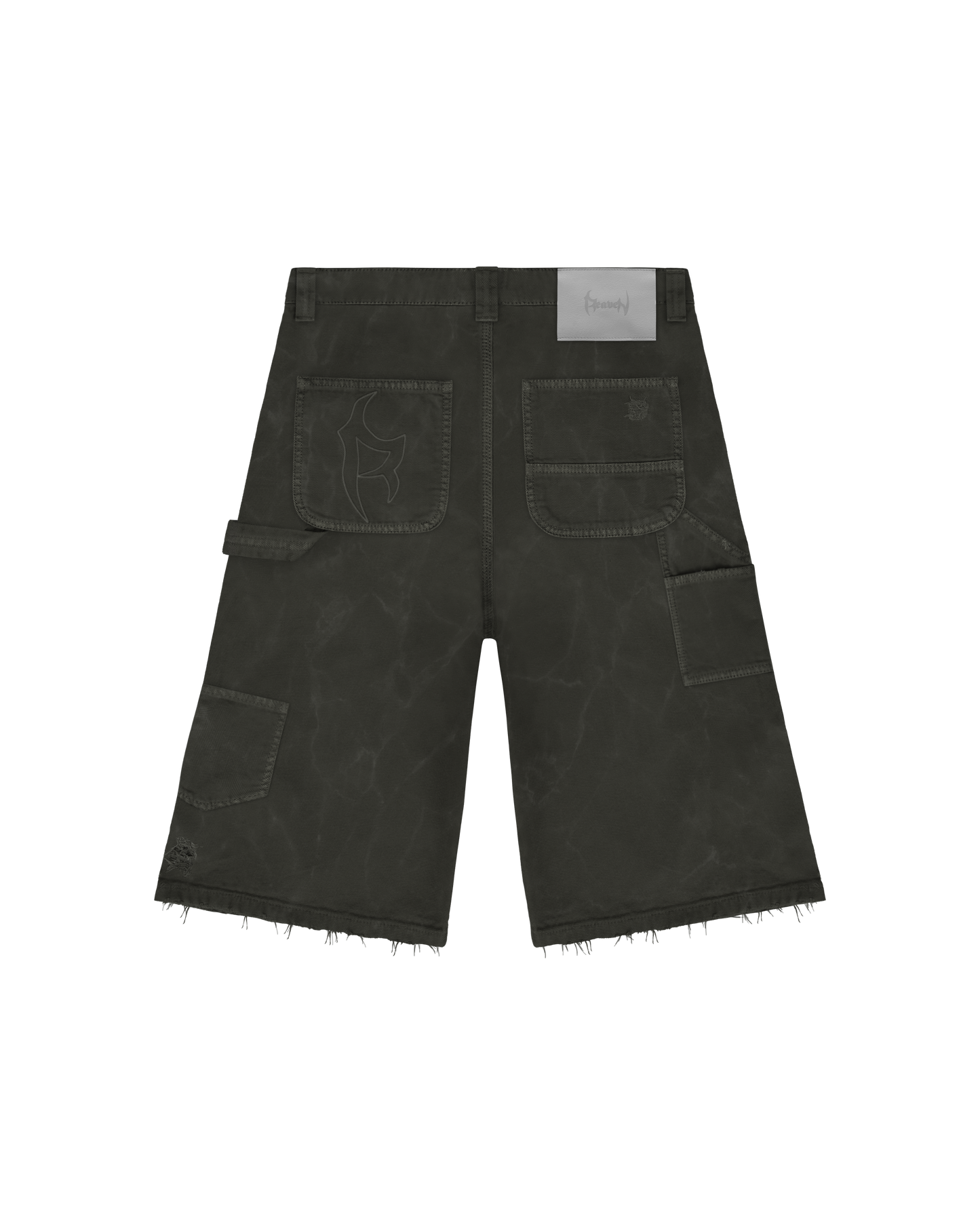 Reaven Olive Double Knee Shorts