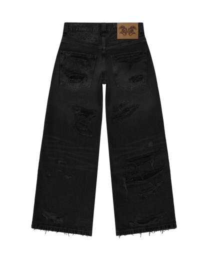 Reaven Washed Black Draco Denim Jeans