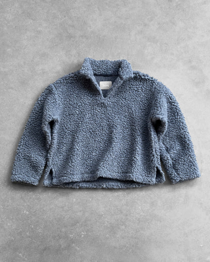 Reaven Fog Blue Wool Fleece