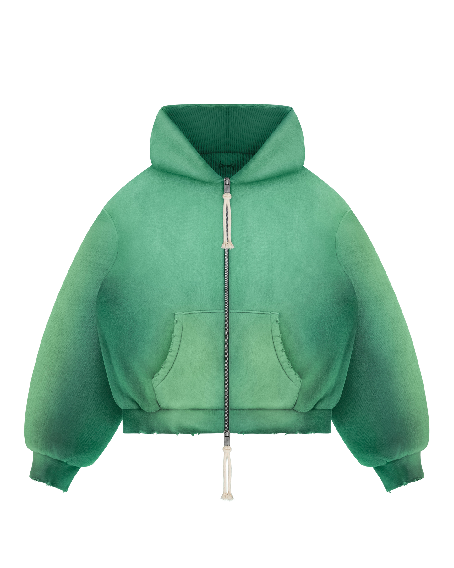Reaven Emerald Green Thermal Zip Hoodie