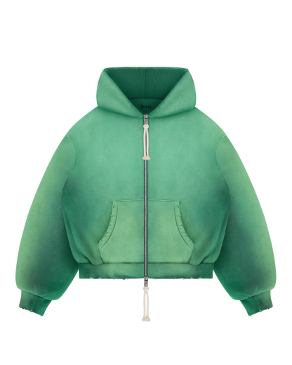 Reaven Emerald Green Thermal Zip Hoodie