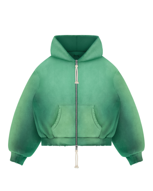 Reaven Emerald Green Thermal Zip Hoodie