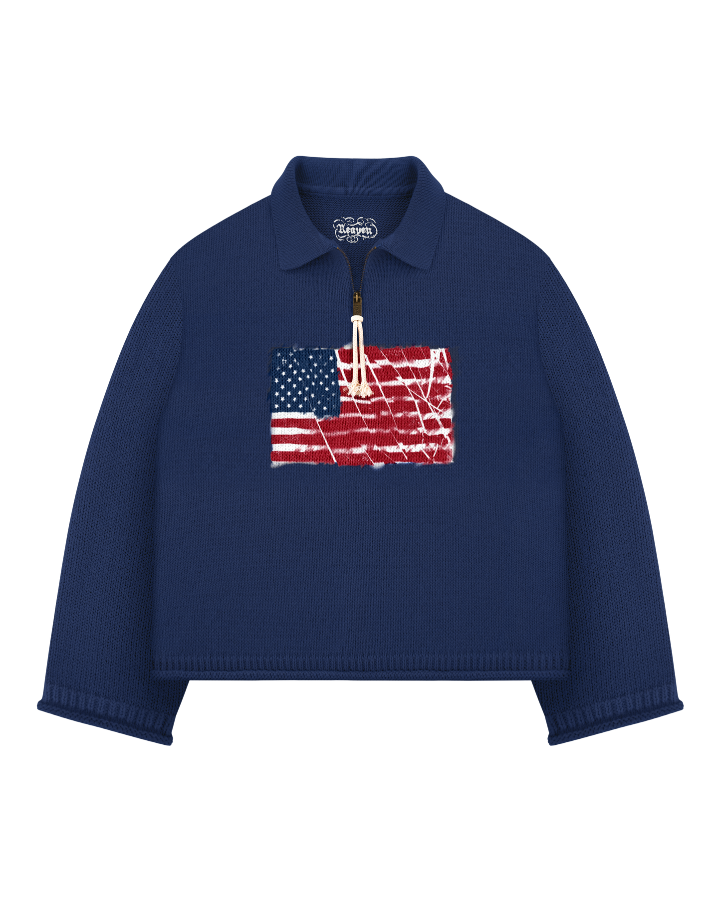 Reaven Navy Riot Half-Zip Polo