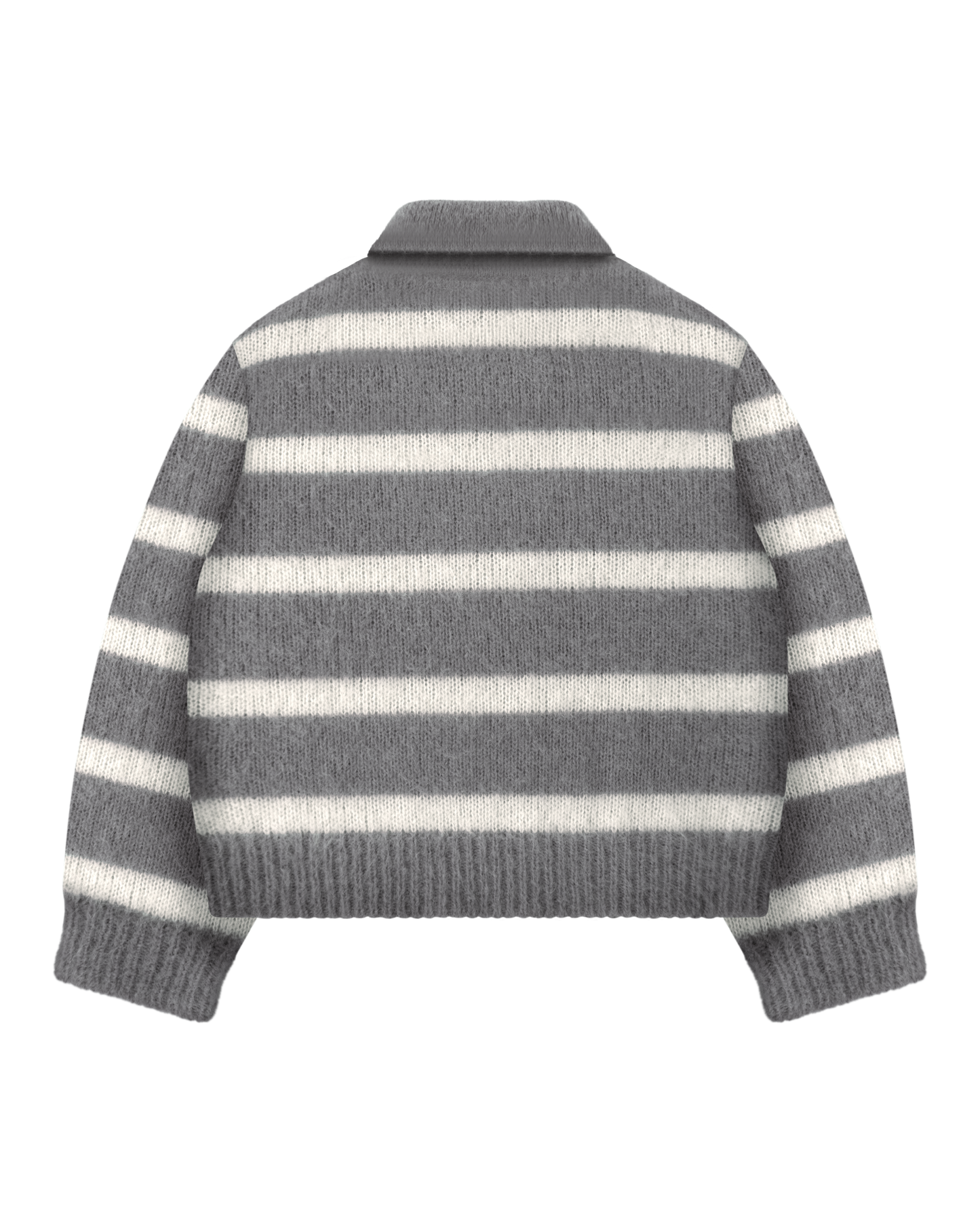 Reaven Wolf Grey Alpaca Polo Knit