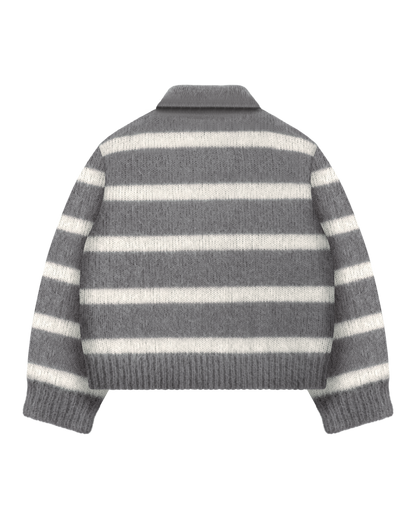 Reaven Wolf Grey Alpaca Polo Knit
