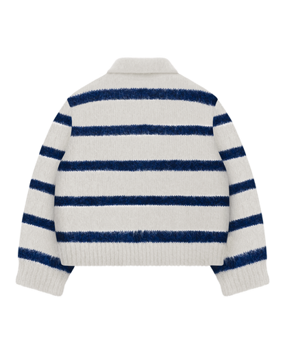 Reaven Blueberry Milk Alpaca Polo Knit