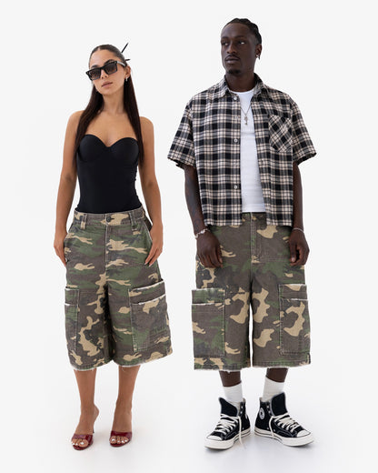 Reaven Woodland Camo Jorts