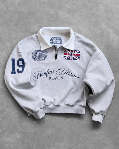 Reaven Grey Mayfair Half-Zip Polo