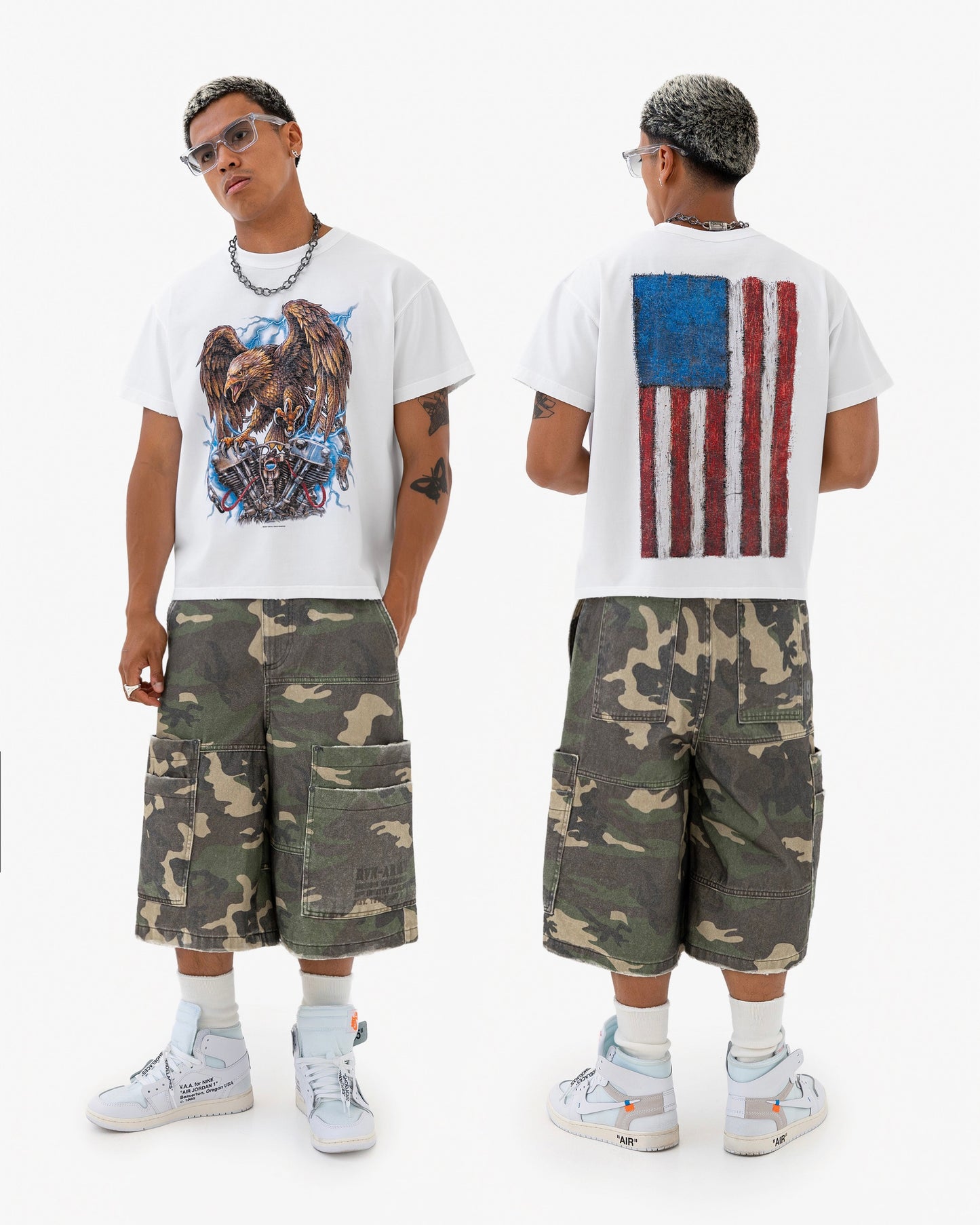 Reaven White America T-Shirt