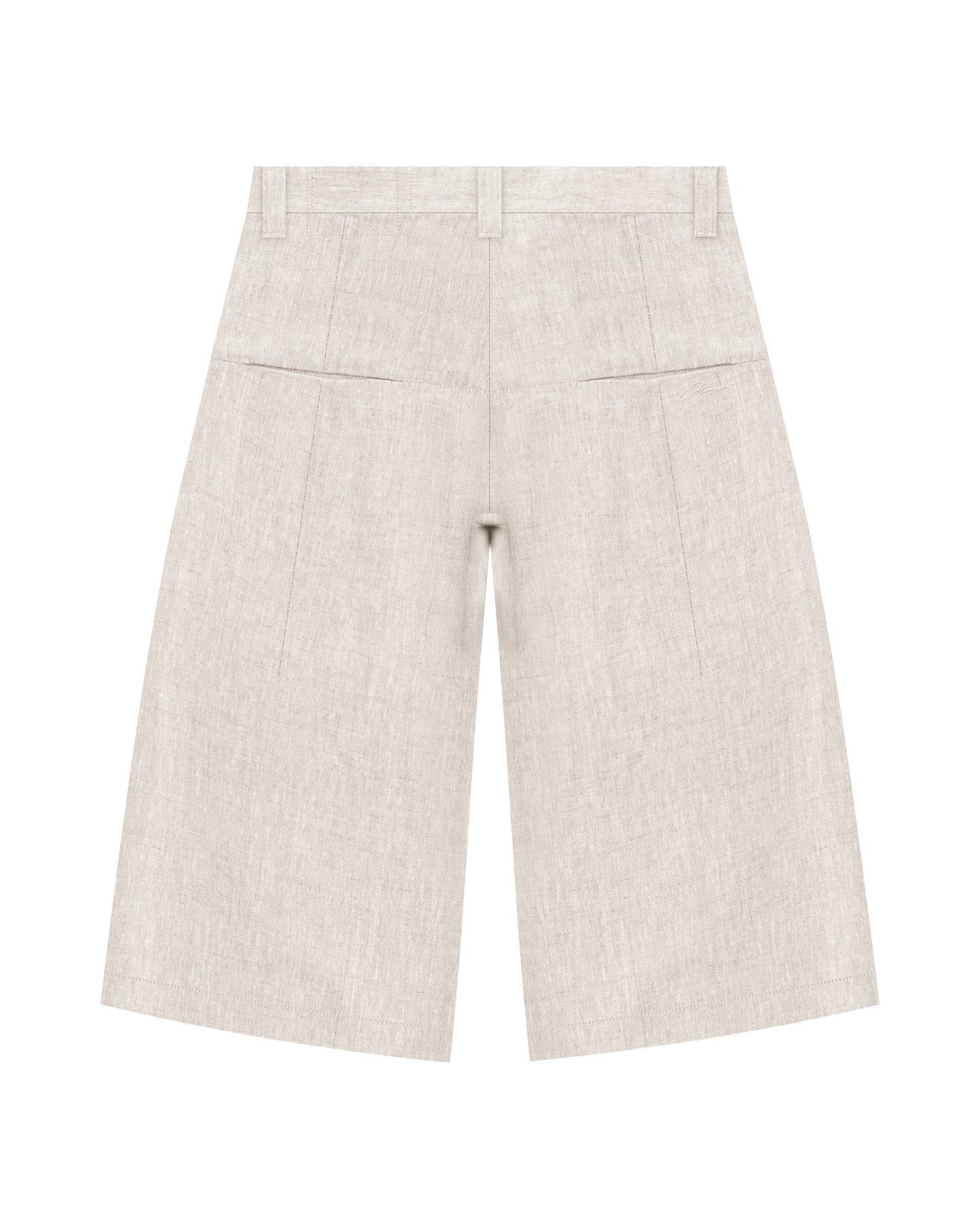 Reaven Natural Linen Pleated Jorts