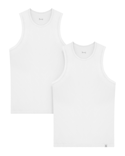 Reaven White Stamp Tank - Two Pack