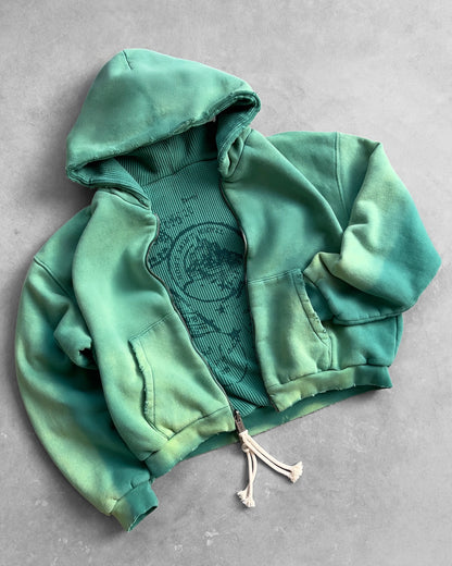 Reaven Emerald Green Thermal Zip Hoodie