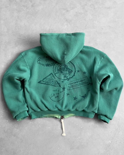 Reaven Emerald Green Thermal Zip Hoodie