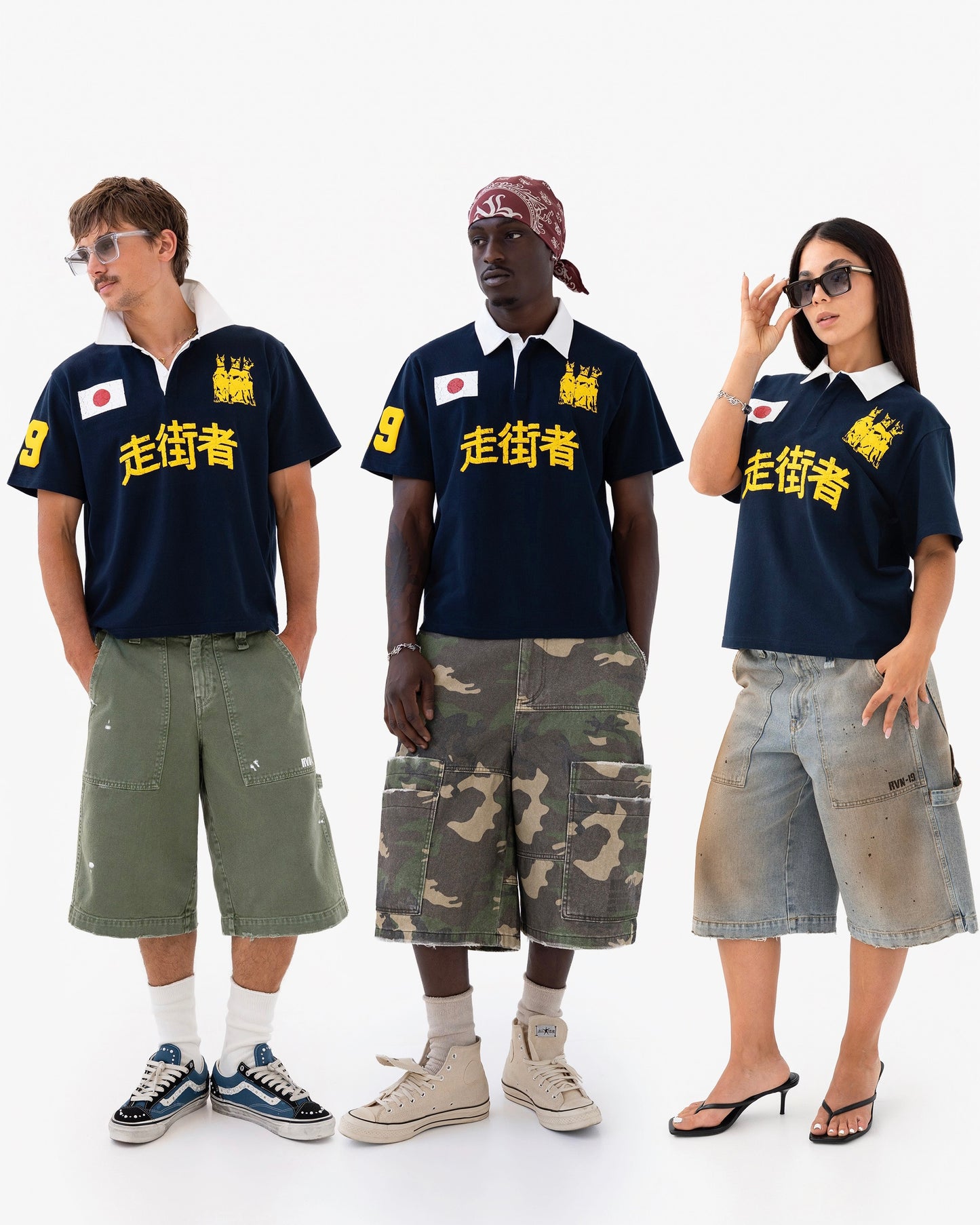Reaven Navy Run Tha Streetz Polo