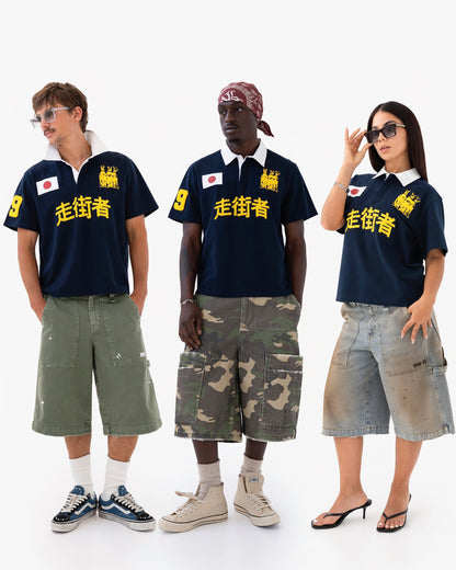 Reaven Navy Run Tha Streetz Polo