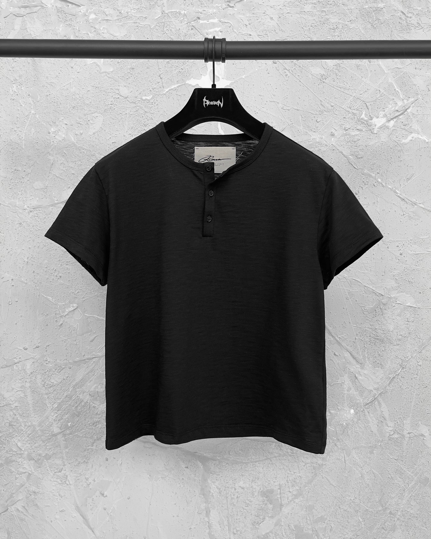 Reaven Black Serafino T-Shirt
