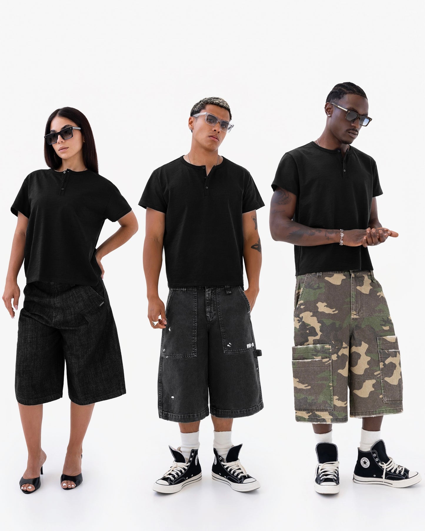 Reaven Black Serafino T-Shirt