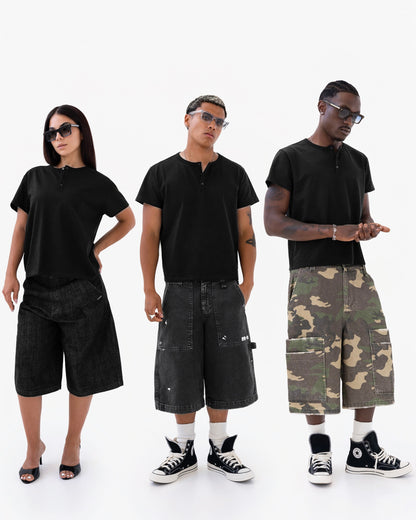 Reaven Black Serafino T-Shirt