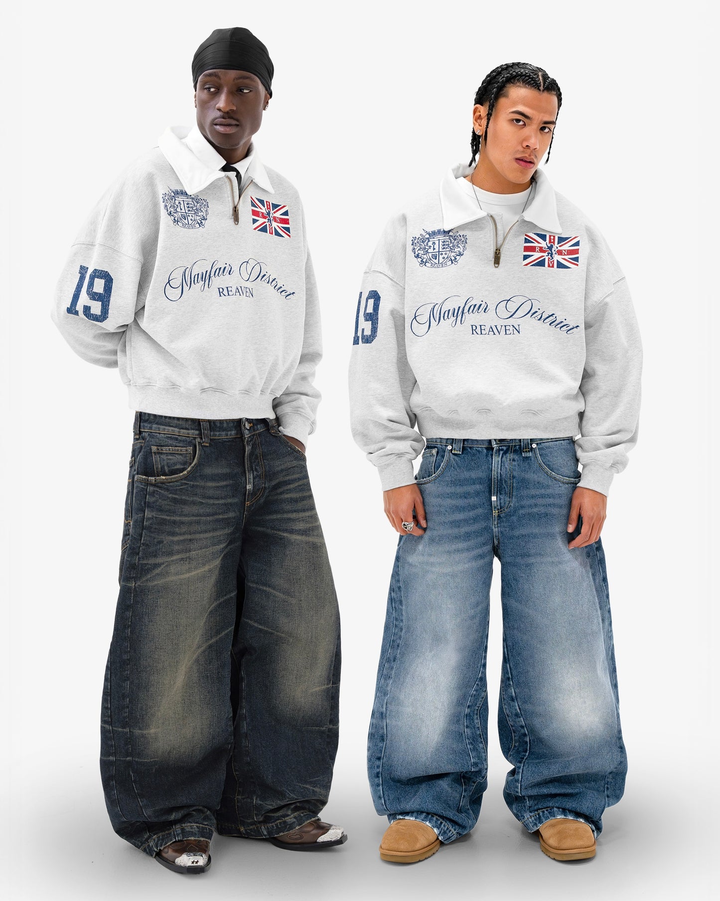 Reaven Grey Mayfair Half-Zip Polo