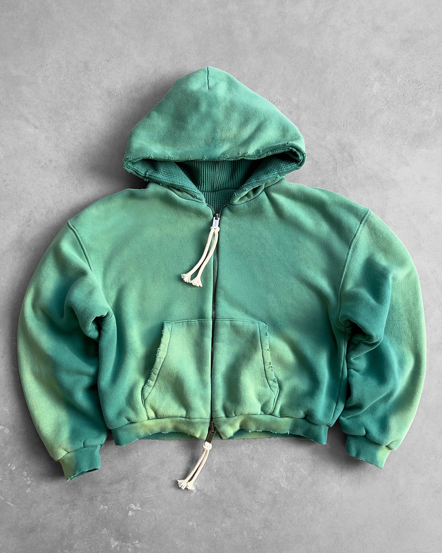 Reaven Emerald Green Thermal Zip Hoodie