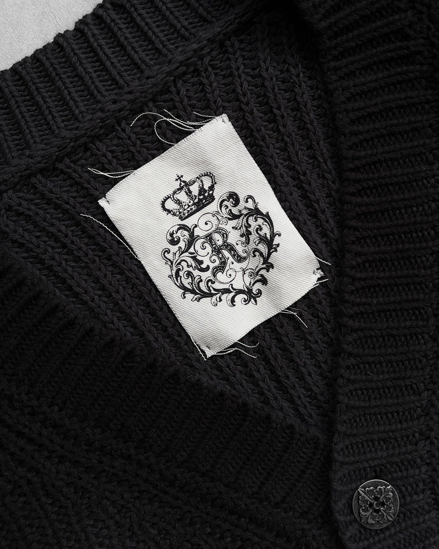 Reaven Black Sunfaded Cardigan