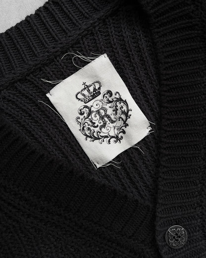Reaven Black Sunfaded Cardigan
