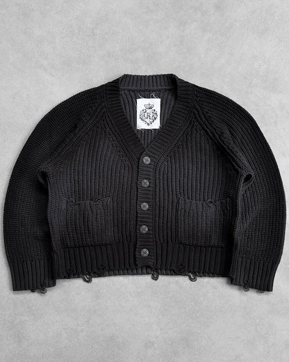 Reaven Black Sunfaded Cardigan
