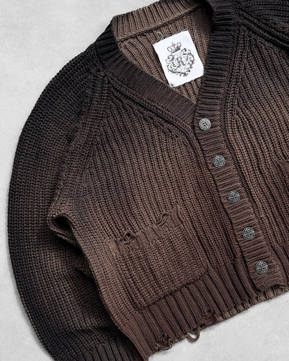 Reaven Brown Sunfaded Cardigan