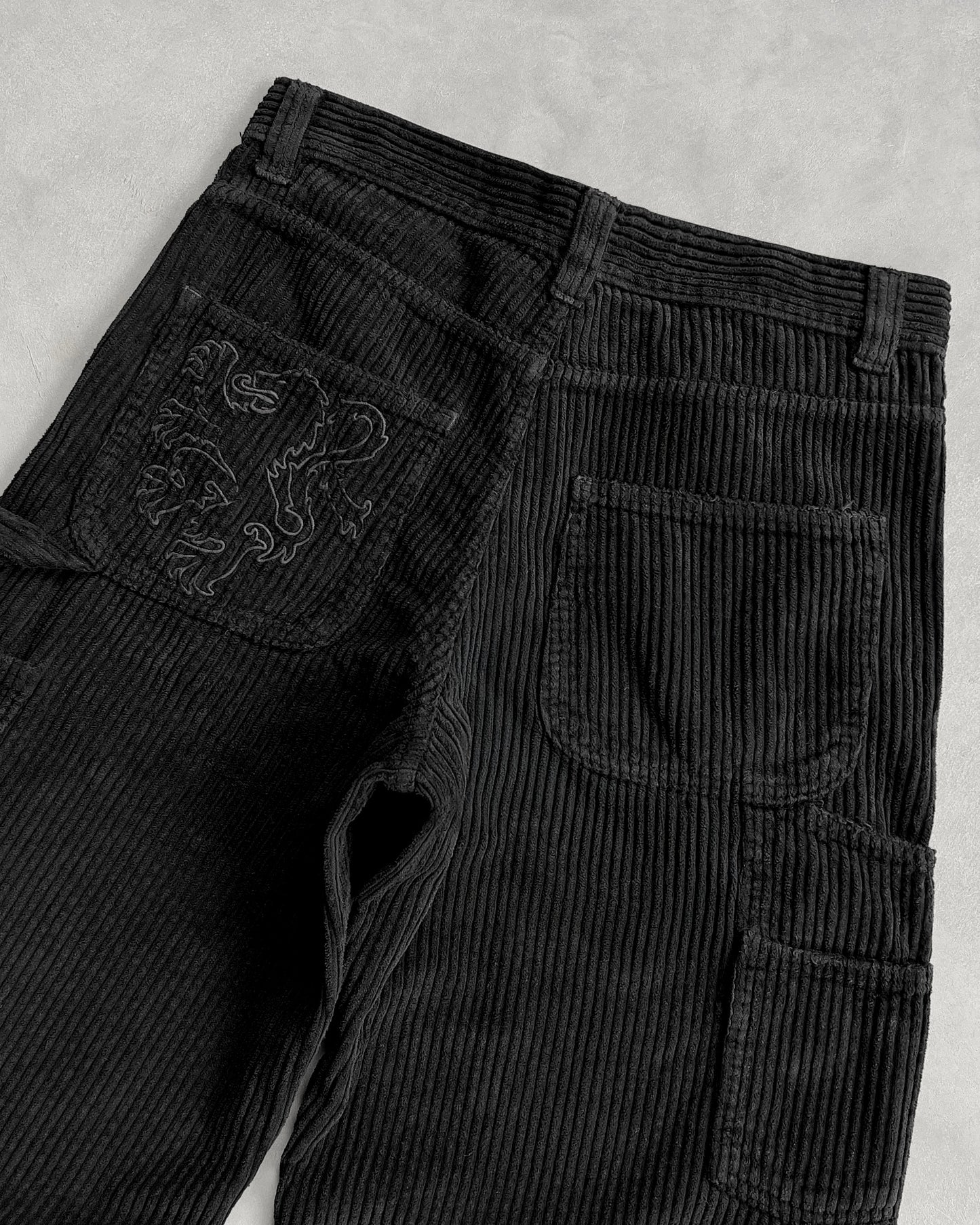 Reaven Jet Black Lionheart Corduroy Pants