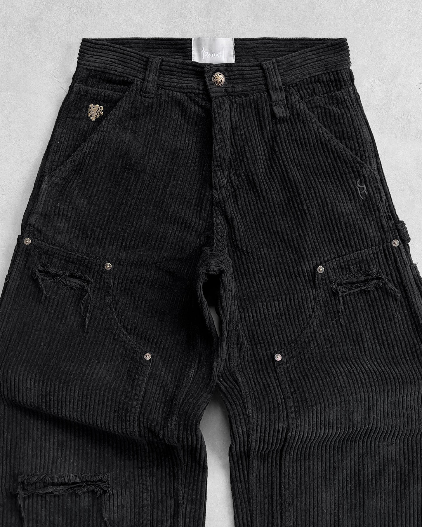 Reaven Jet Black Lionheart Corduroy Pants