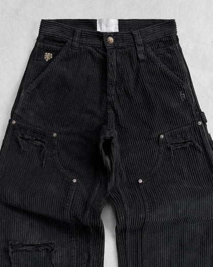Reaven Jet Black Lionheart Corduroy Pants