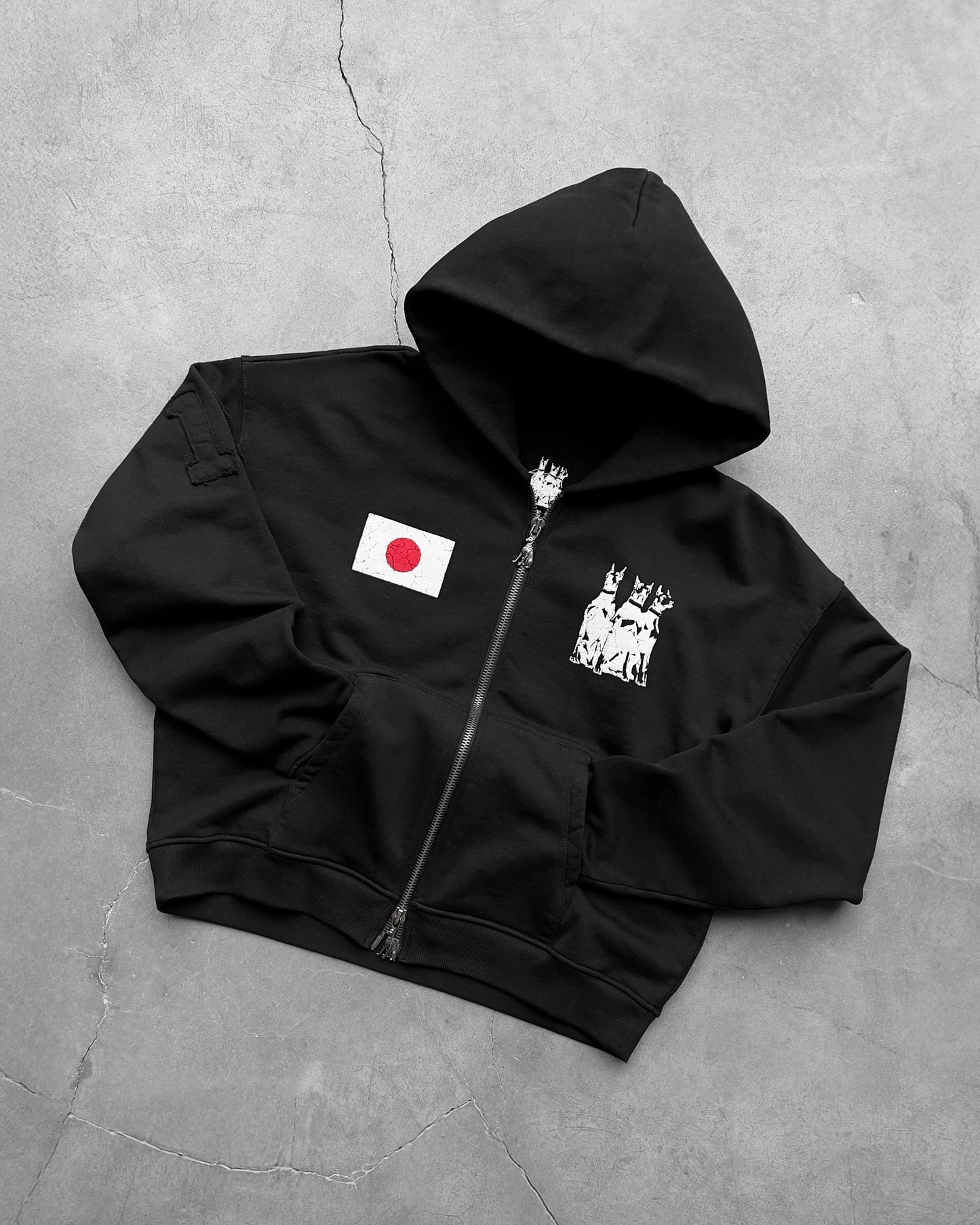 Reaven Black Run Tha Streetz Zip Hoodie